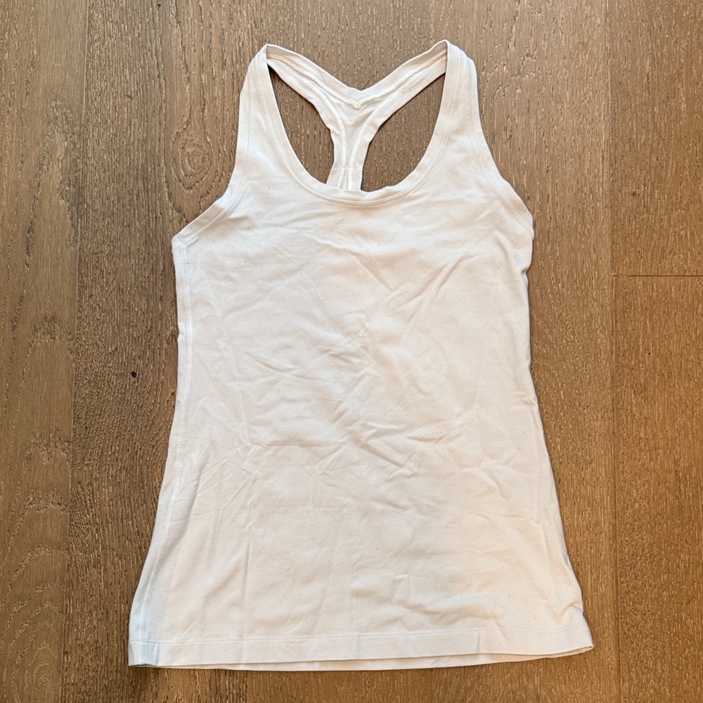 lululemon athletica Cream Racerback Tank Top
